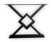 XO poot schuin - eettafel - set van 2 