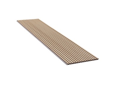 Akoestisch wandpaneel houtfineer Klassiek Eiken (Crème vilt/bruin mdf) 260x60cm